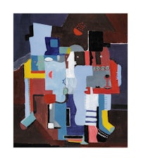 a painting of a group of people in different colors